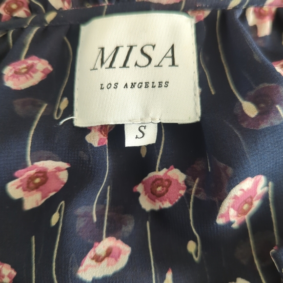Misa Los Angeles revolve mini dress blue/ purple floral ruffle layers size small - Picture 9 of 9